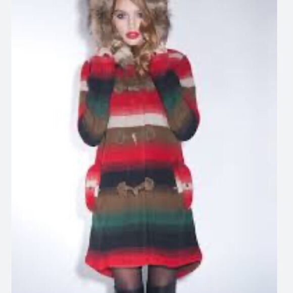 BB Dakota faux fur hooded toggle coat - Picture 3 of 6